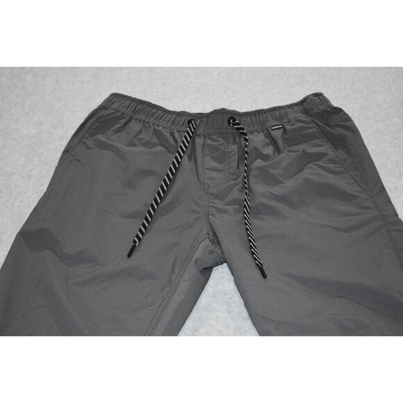 Hurley Gym Pants Workout Mens Size Medium With Pockets Tapered Gray Performance - Picture 3 of 7